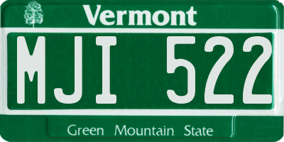 VT license plate MJI522