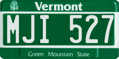 VT license plate MJI527