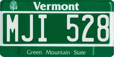 VT license plate MJI528