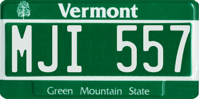 VT license plate MJI557