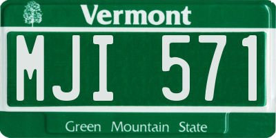 VT license plate MJI571