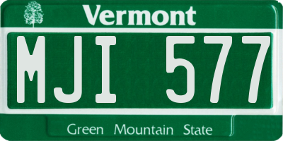 VT license plate MJI577