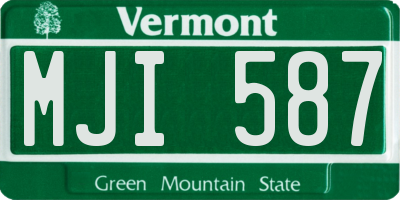 VT license plate MJI587