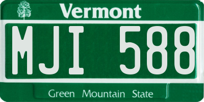 VT license plate MJI588