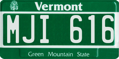 VT license plate MJI616