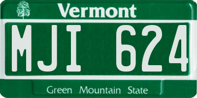 VT license plate MJI624