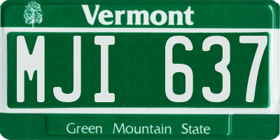 VT license plate MJI637