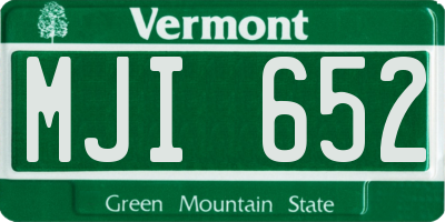 VT license plate MJI652