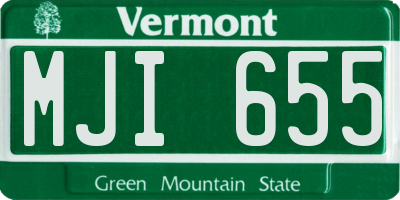 VT license plate MJI655