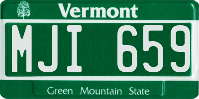 VT license plate MJI659