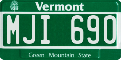 VT license plate MJI690