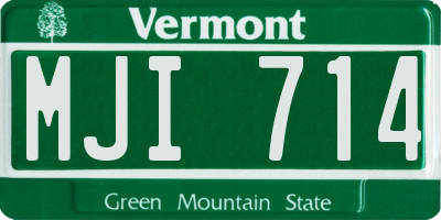 VT license plate MJI714