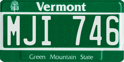VT license plate MJI746