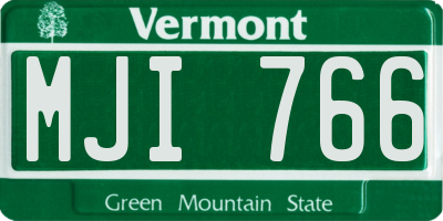 VT license plate MJI766