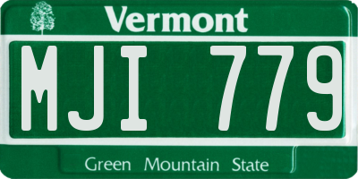 VT license plate MJI779