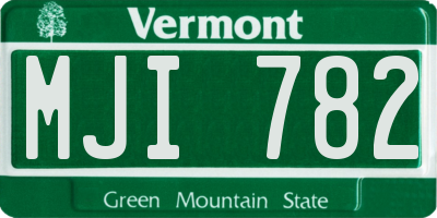 VT license plate MJI782