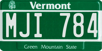 VT license plate MJI784