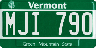 VT license plate MJI790