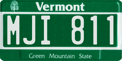VT license plate MJI811