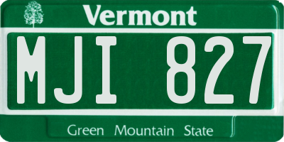 VT license plate MJI827