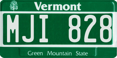 VT license plate MJI828