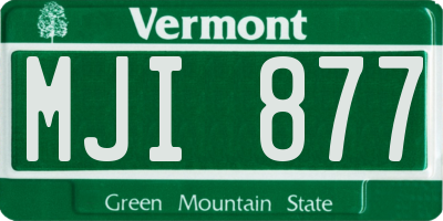 VT license plate MJI877