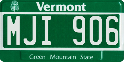 VT license plate MJI906