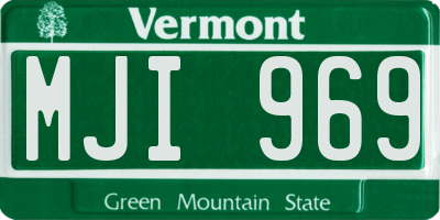 VT license plate MJI969