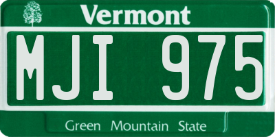 VT license plate MJI975
