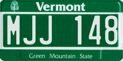 VT license plate MJJ148