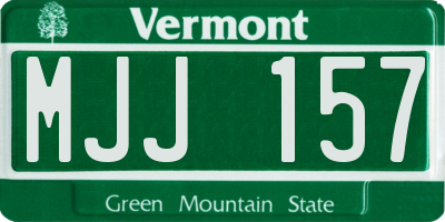 VT license plate MJJ157