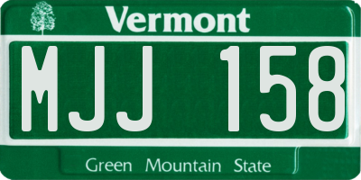 VT license plate MJJ158