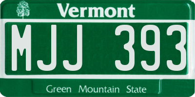 VT license plate MJJ393