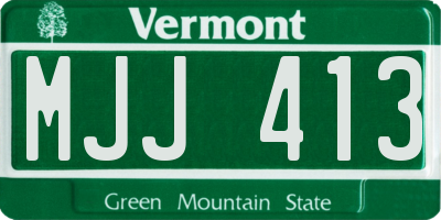 VT license plate MJJ413
