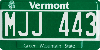 VT license plate MJJ443
