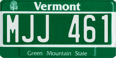 VT license plate MJJ461