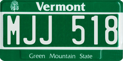 VT license plate MJJ518