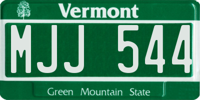VT license plate MJJ544