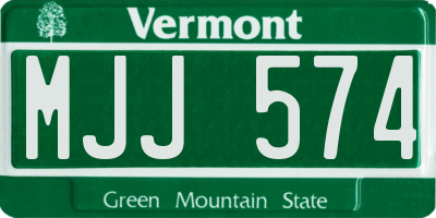 VT license plate MJJ574