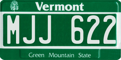VT license plate MJJ622