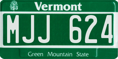 VT license plate MJJ624