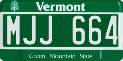 VT license plate MJJ664