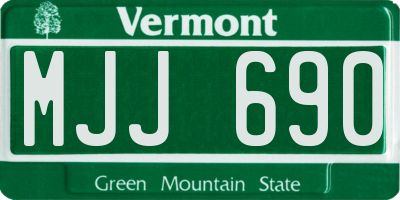 VT license plate MJJ690