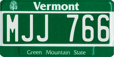 VT license plate MJJ766