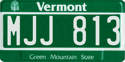 VT license plate MJJ813