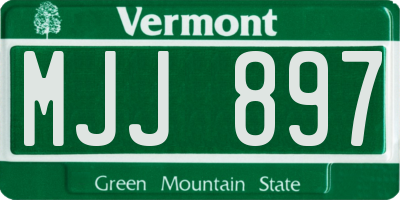 VT license plate MJJ897