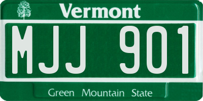 VT license plate MJJ901