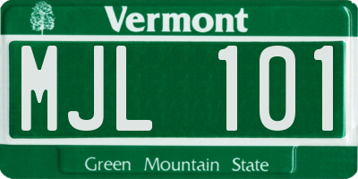 VT license plate MJL101