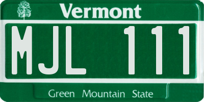 VT license plate MJL111