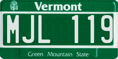 VT license plate MJL119